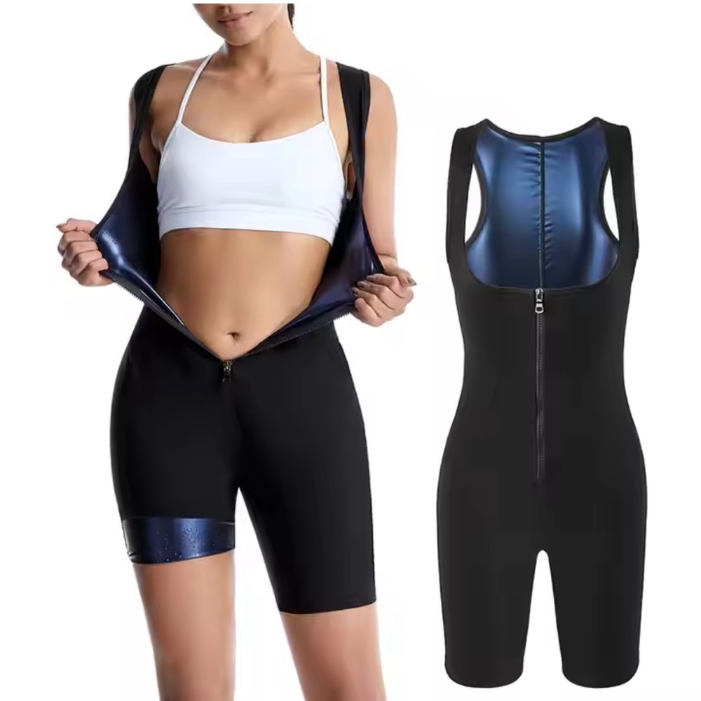 Sauna Suit Waist Trainer Black Rainbow Snake Print | Size M | NWOT - Picture 3 of 9